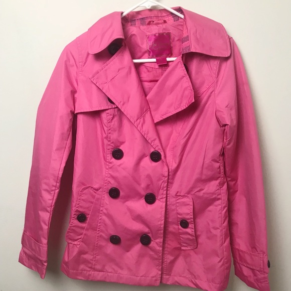 Pink Envelope Jackets & Blazers - Pink Raincoat size SMALL